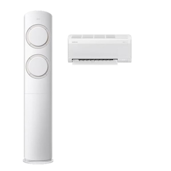 [삼성] AI Q9000 2in1 에어컨 19평형+6평형 (화이트/베이지)
