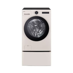 [LG] 트롬 오브제컬렉션 워시콤보 세탁기 25kg + 건조기 15kg + 키높이 수납함 (네이처 베이지)