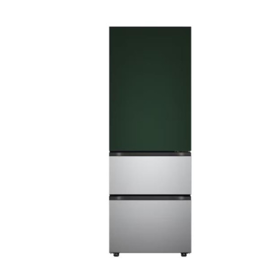 [LG] 디오스 오브제컬렉션 김치톡톡 Fit & Max 3도어 김치냉장고 324L 솔리드 그린/솔리드 실버